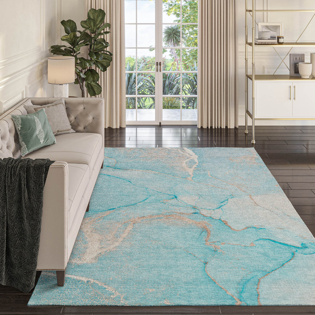 dalyn odyssey oy7 teal rug