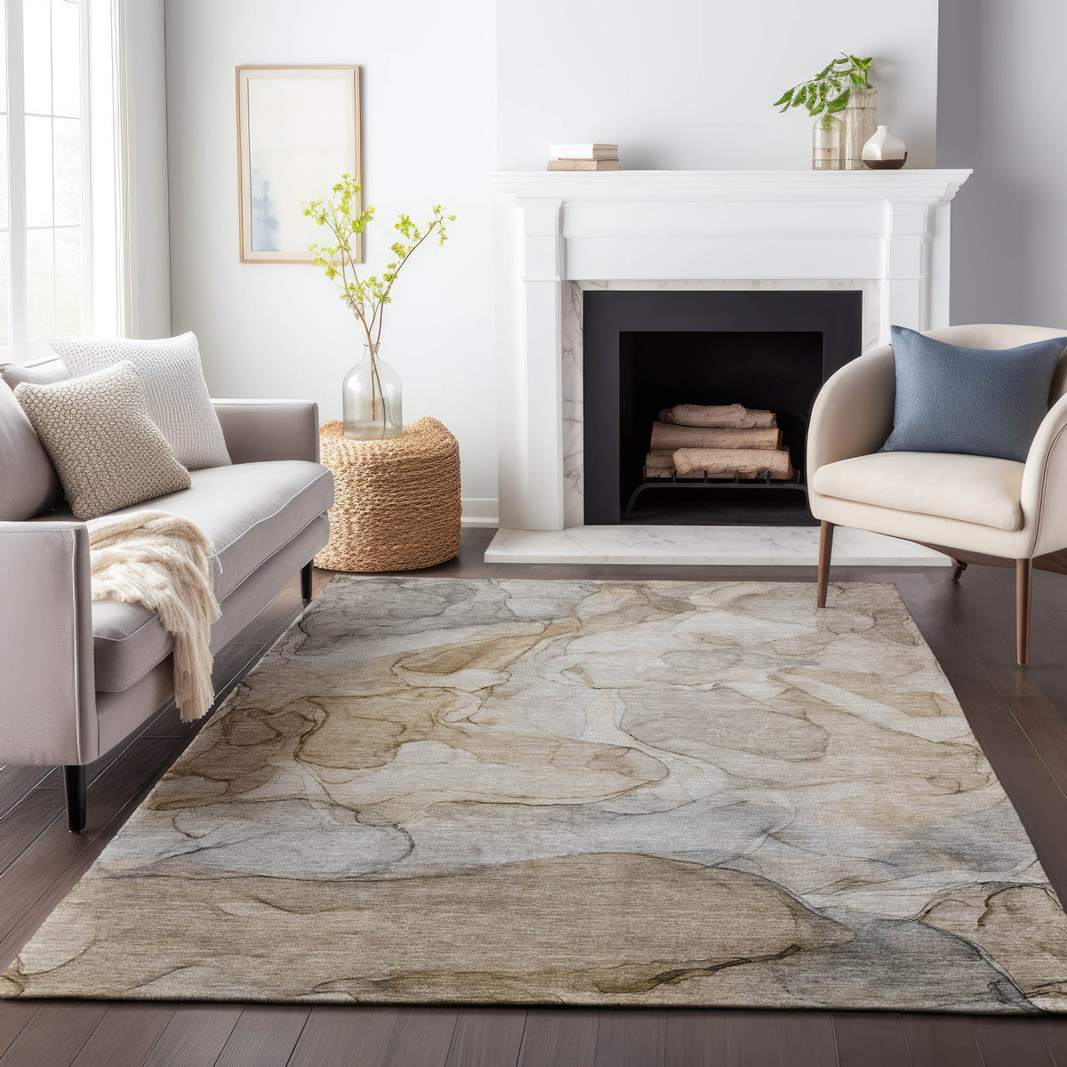 dalyn odyssey oy8 brown rug