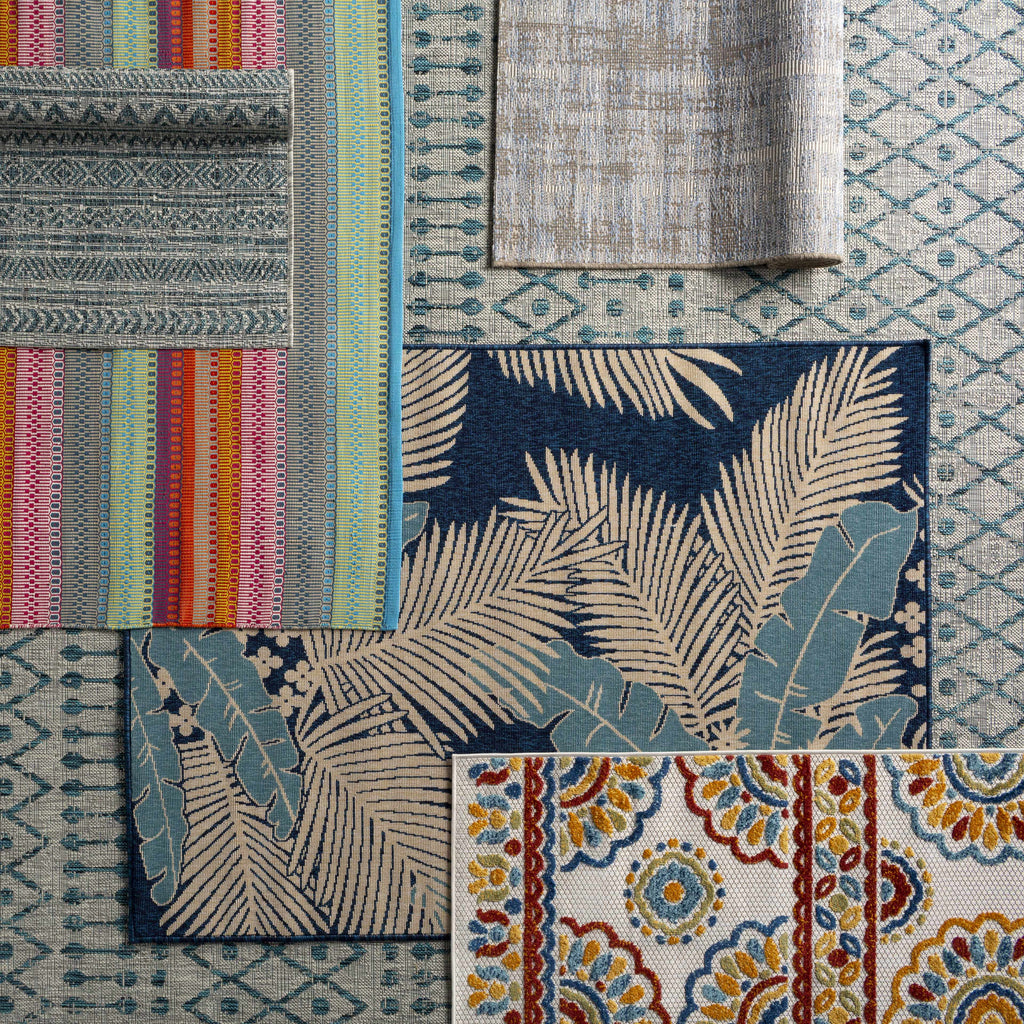 Hauteloom Ambridge AMB Aqua Machine Made Polypropylene Rug