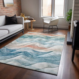 dalyn pacifica pa3 teal rug