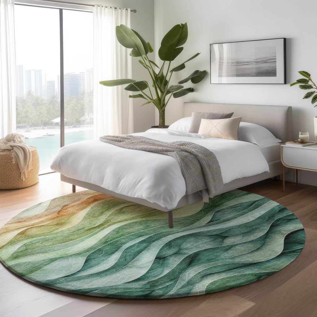 dalyn pacifica pa4 teal rug