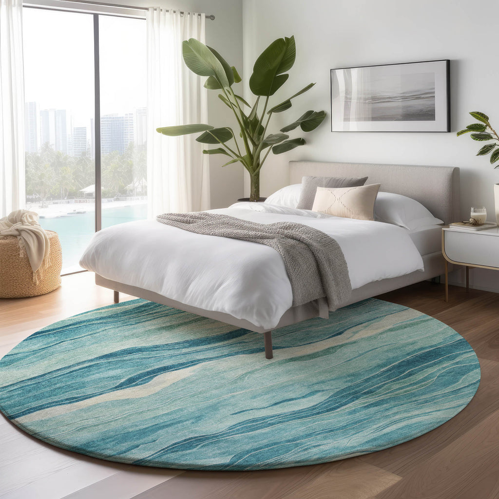 dalyn pacifica pa6 turquoise rug