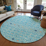 dalyn portico po4 teal rug