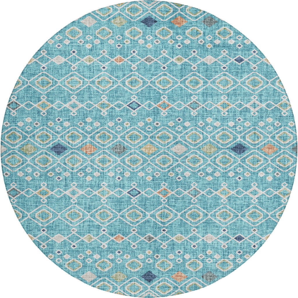dalyn portico po4 teal rug