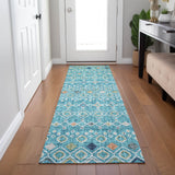 dalyn portico po4 teal rug