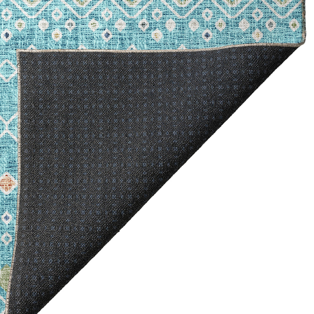 dalyn portico po4 teal rug