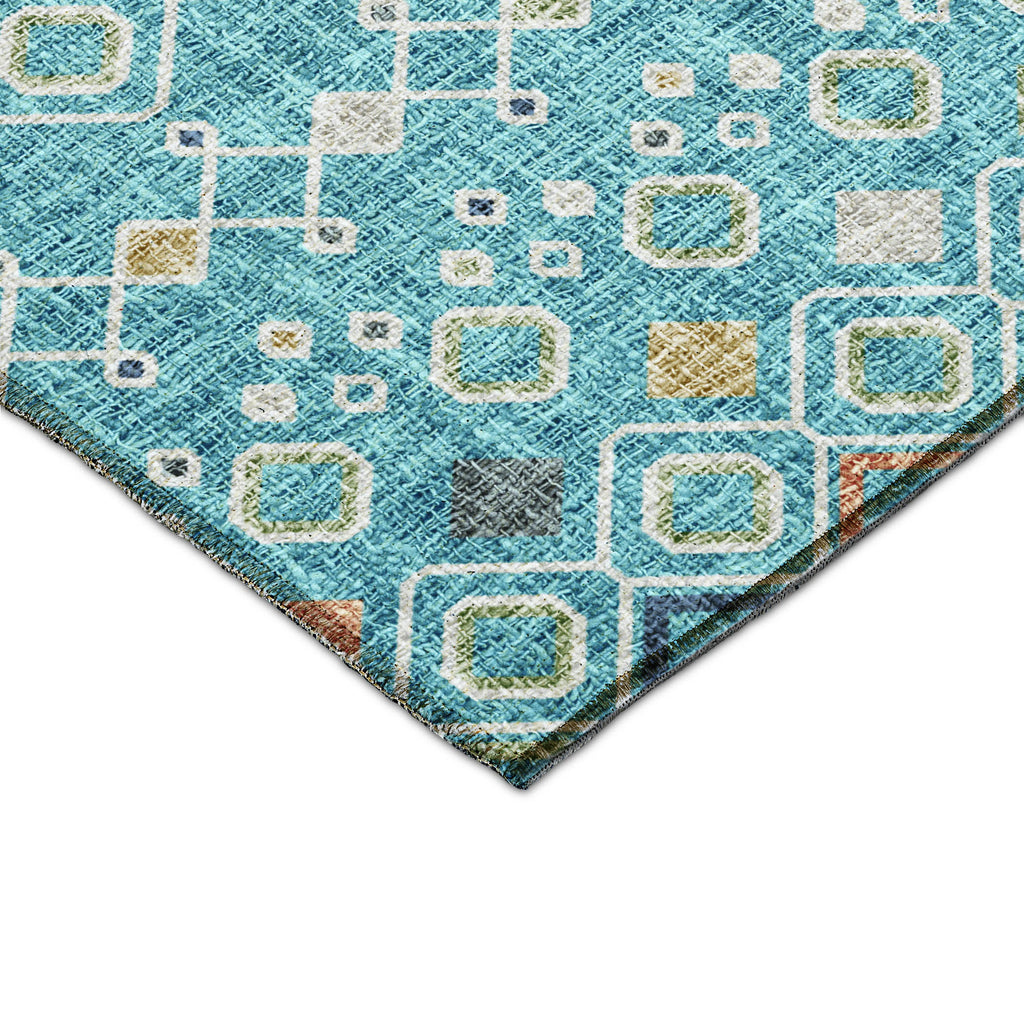 dalyn portico po4 teal rug