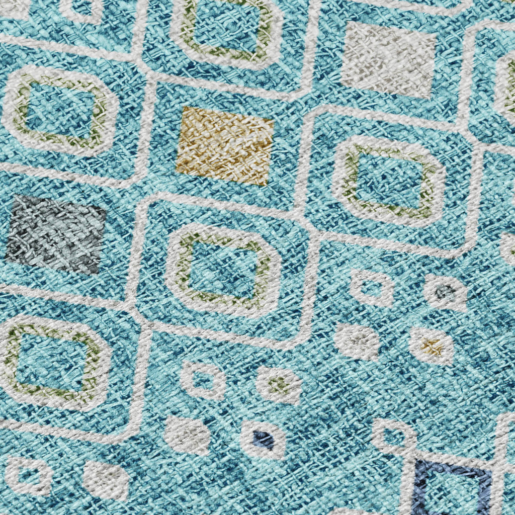 dalyn portico po4 teal rug