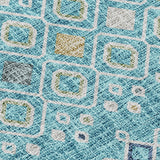 dalyn portico po4 teal rug