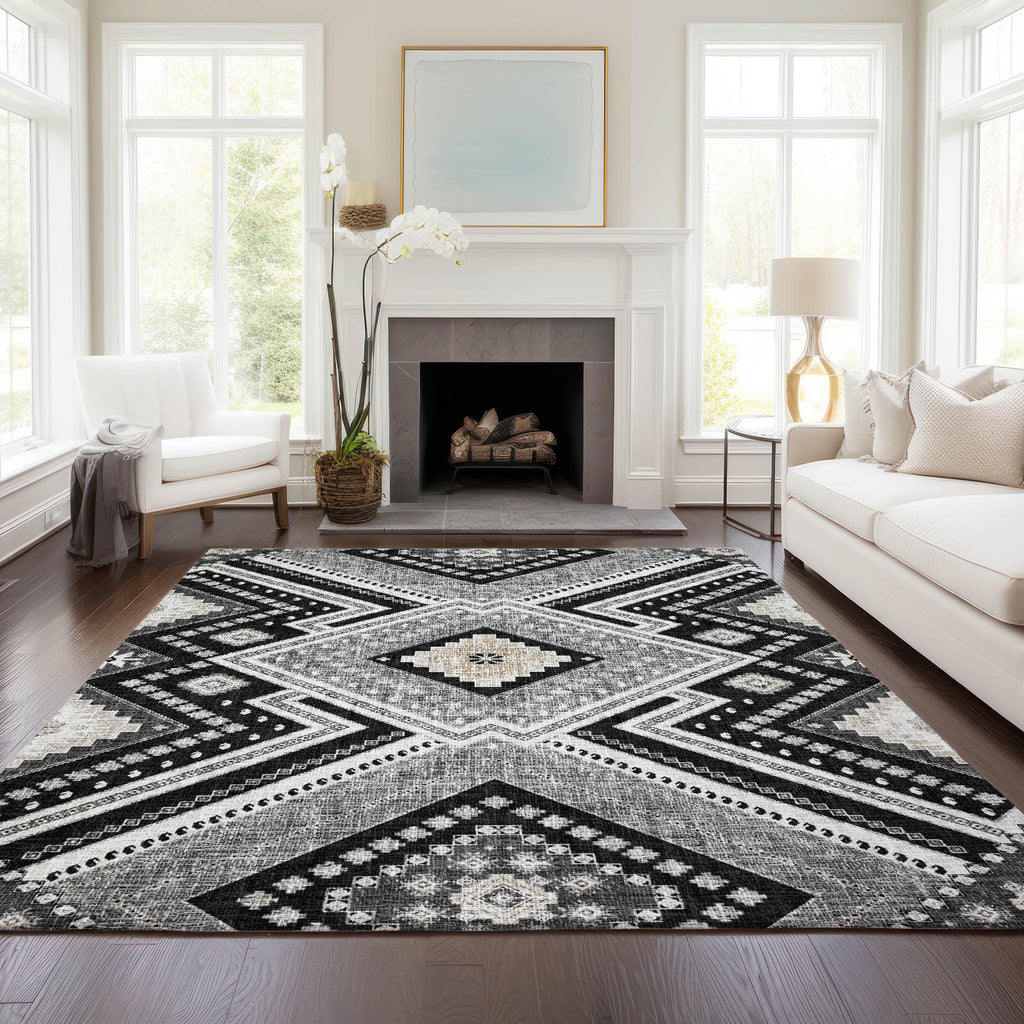 dalyn portico po5 black rug
