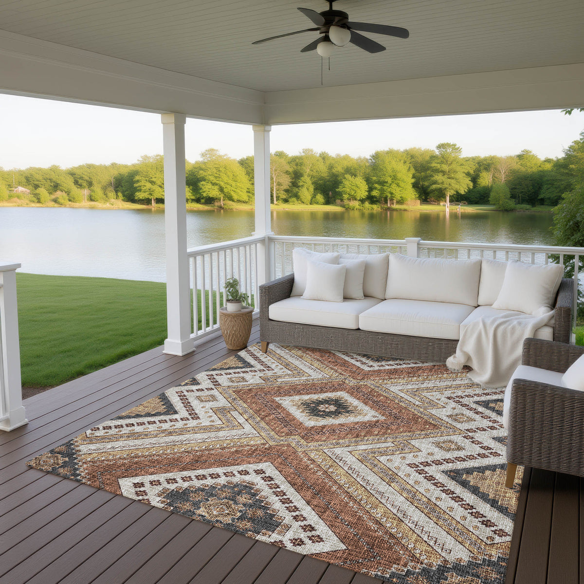 dalyn portico po5 copper rug