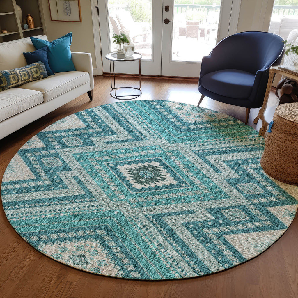 dalyn portico po5 teal rug