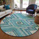 dalyn portico po5 teal rug
