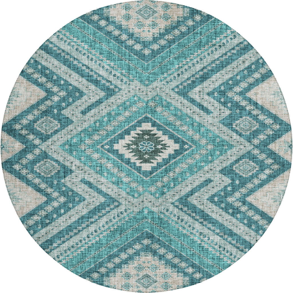 dalyn portico po5 teal rug