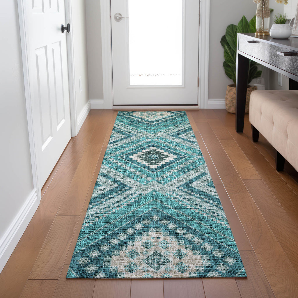 dalyn portico po5 teal rug