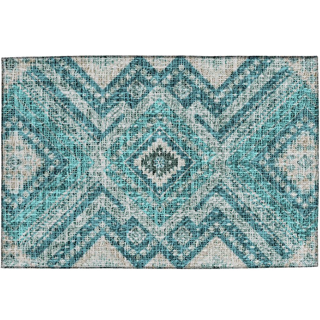 dalyn portico po5 teal rug