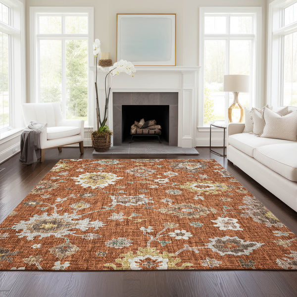 dalyn portico po6 paprika rug