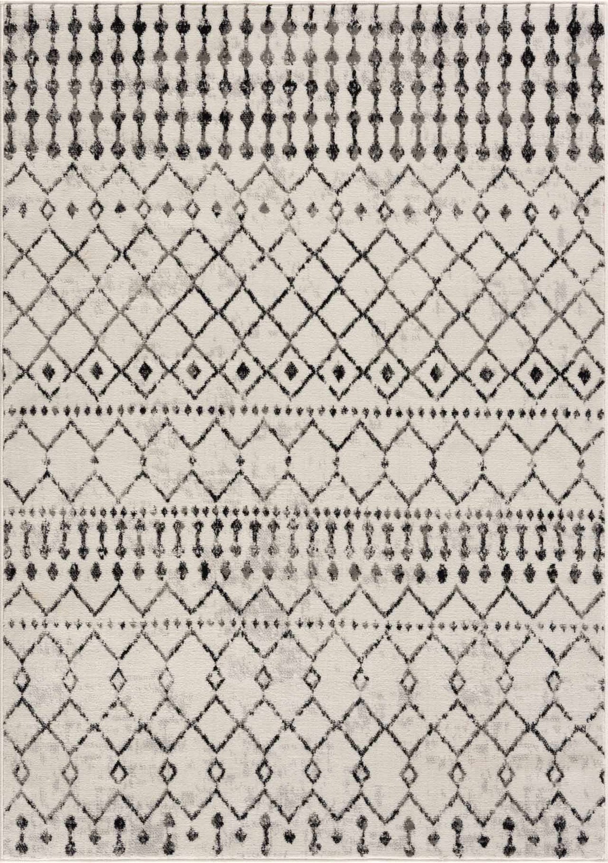 Hauteloom Cowplain COWPL Black Machine Made Polypropylene Rug