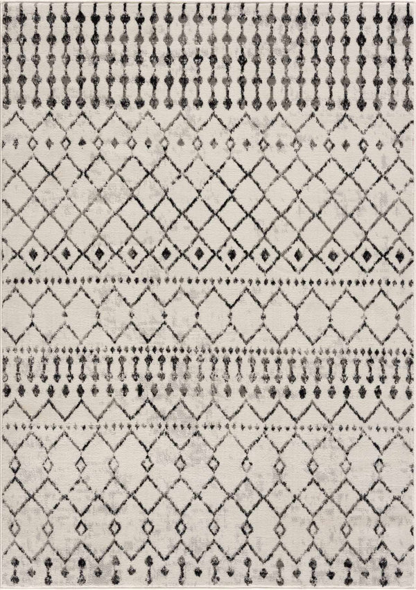 Hauteloom Cowplain COWPL Black Machine Made Polypropylene Rug