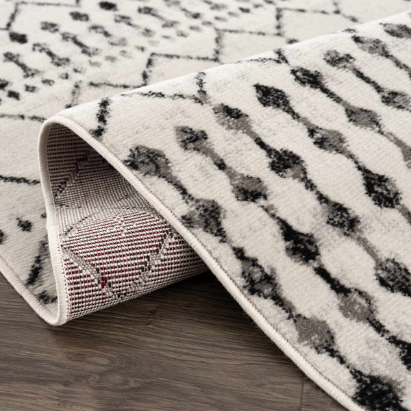 Hauteloom Cowplain COWPL Black Machine Made Polypropylene Rug