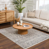 Hauteloom Greig GREI Black Machine Made Polypropylene Rug