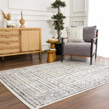 Hauteloom Greig GREI Black Machine Made Polypropylene Rug