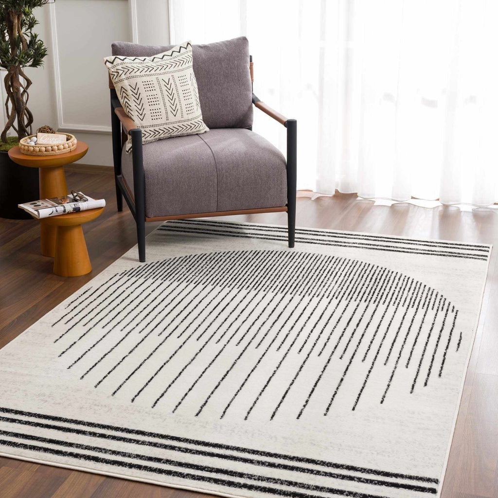 Hauteloom Angus ANGUS Black Machine Made Polypropylene Rug