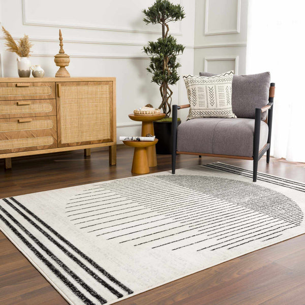 Hauteloom Angus ANGUS Black Machine Made Polypropylene Rug