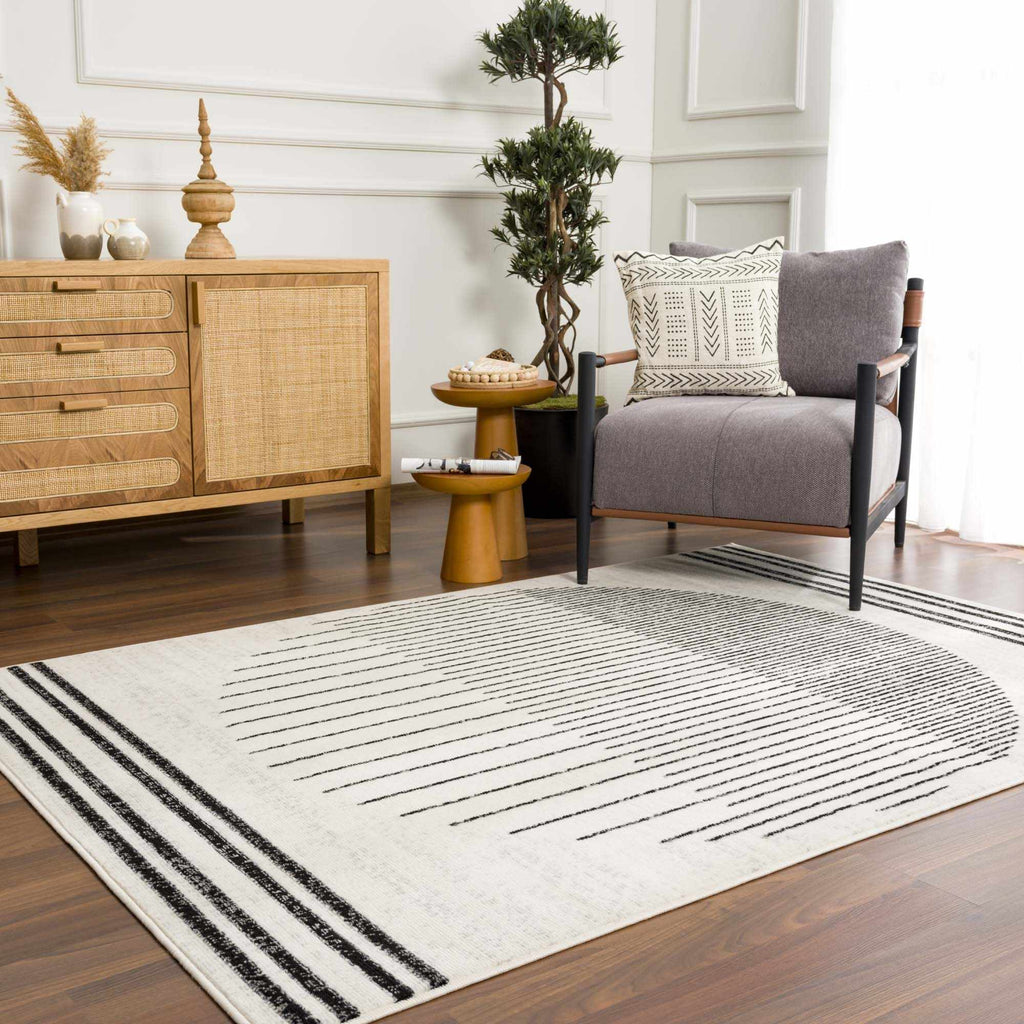 Hauteloom Angus ANGUS Black Machine Made Polypropylene Rug