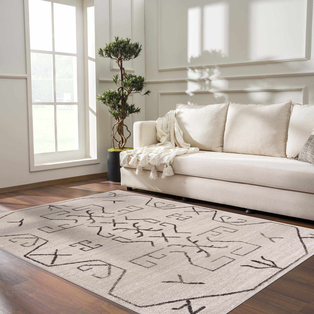 Hauteloom Azzan HPTKAZZANA1 Cream Machine Made Polypropylene Rug