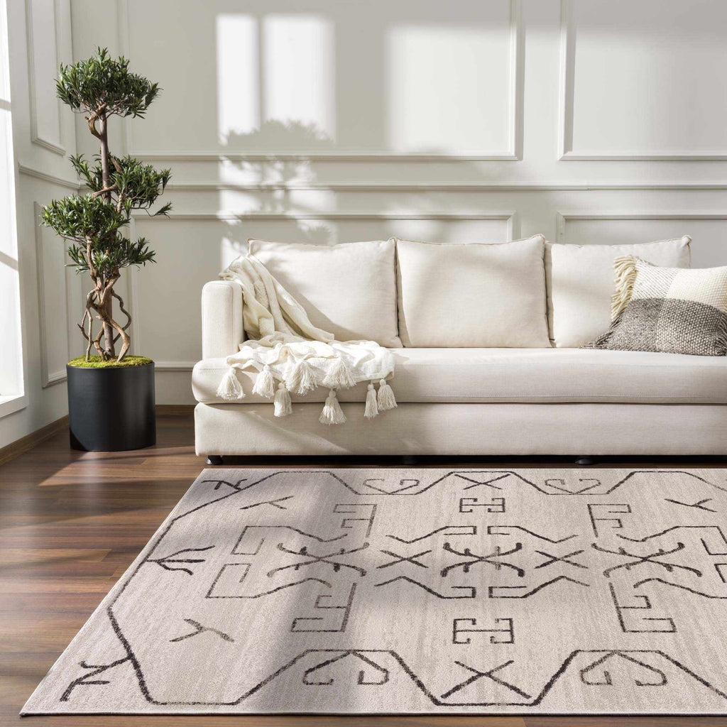 Hauteloom Azzan HPTKAZZANA1 Cream Machine Made Polypropylene Rug