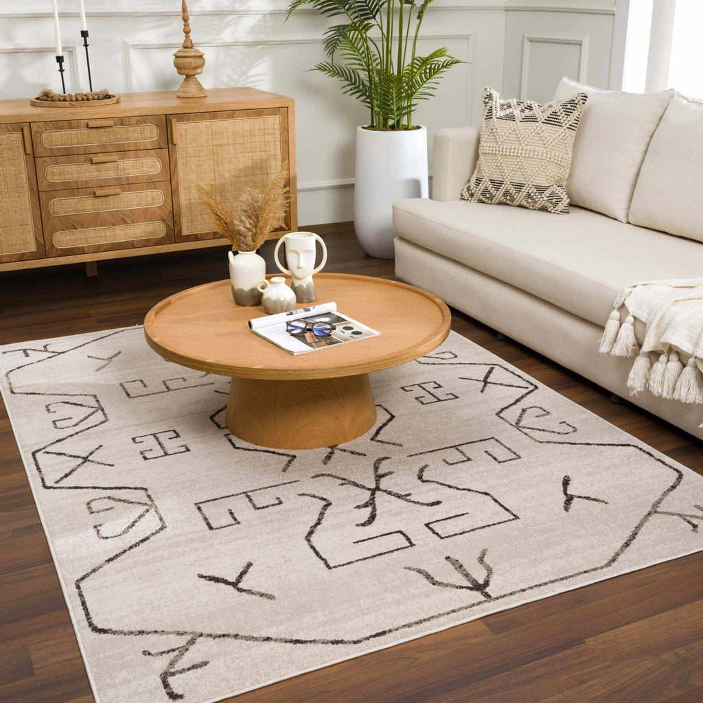 Hauteloom Azzan HPTKAZZANA1 Cream Machine Made Polypropylene Rug