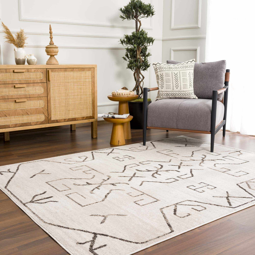 Hauteloom Azzan HPTKAZZANA1 Cream Machine Made Polypropylene Rug