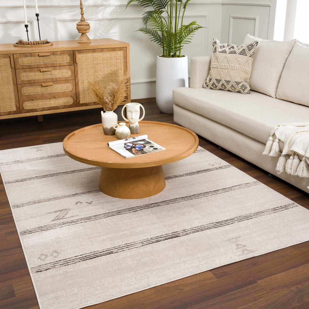 Hauteloom Limited Edition HPTKDEJA8A1 Cream Machine Made Polypropylene Rug