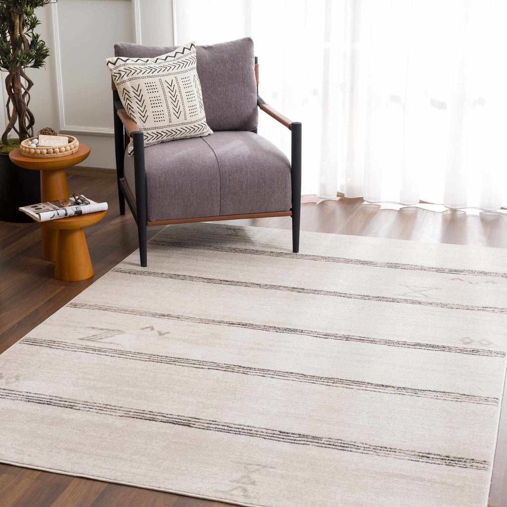 Hauteloom Limited Edition HPTKDEJA8A1 Cream Machine Made Polypropylene Rug