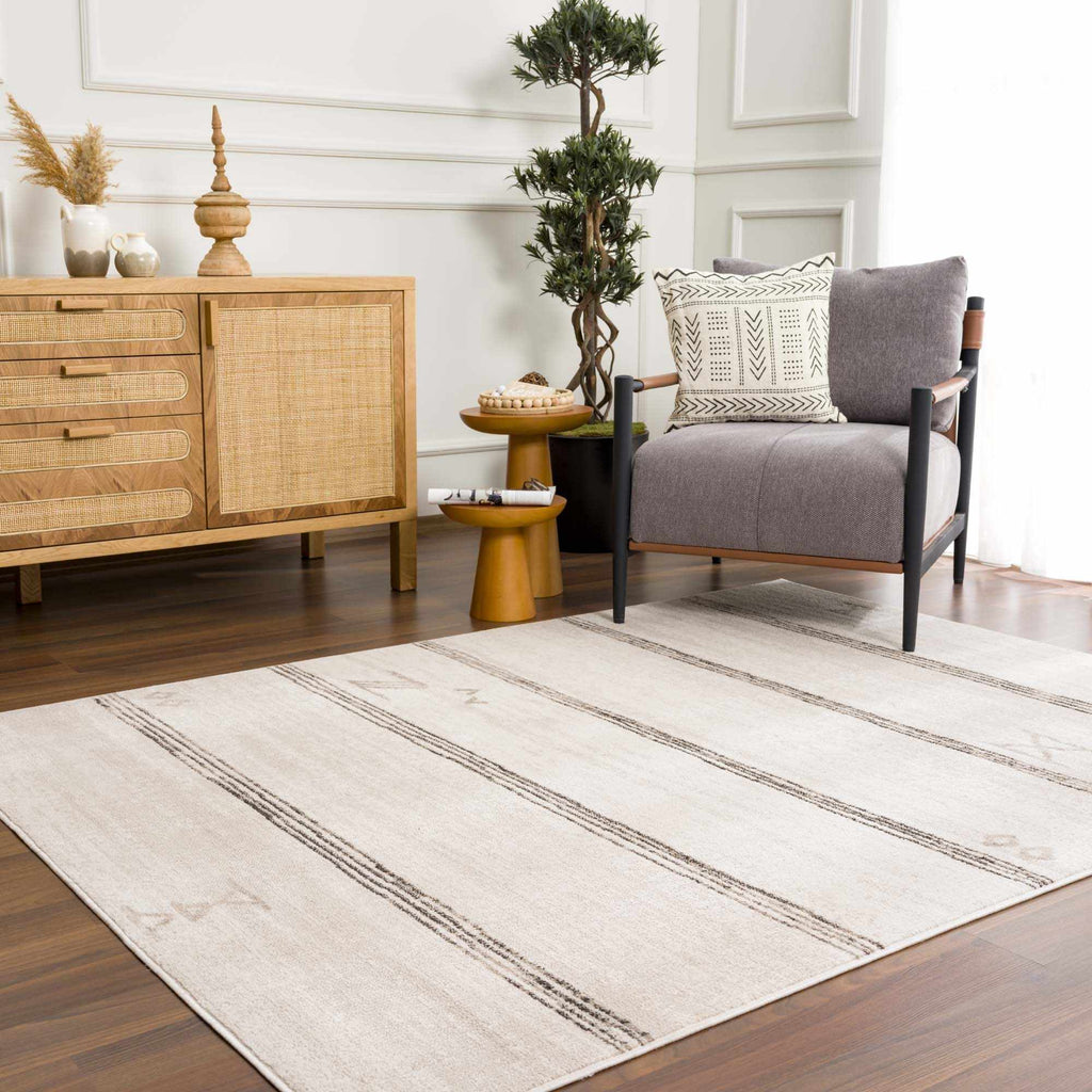 Hauteloom Limited Edition HPTKDEJA8A1 Cream Machine Made Polypropylene Rug