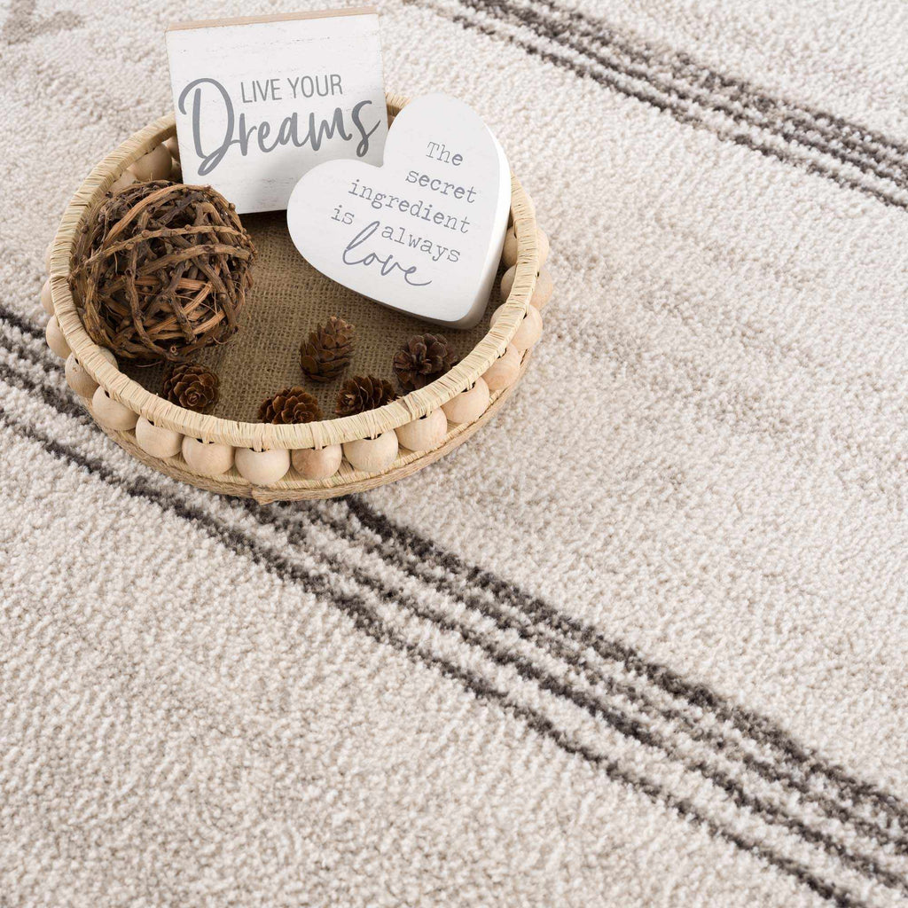 Hauteloom Limited Edition HPTKDEJA8A1 Cream Machine Made Polypropylene Rug