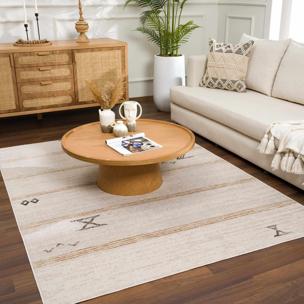 Hauteloom Limited Edition HPTKDEJA8A2 Cream Machine Made Polypropylene Rug