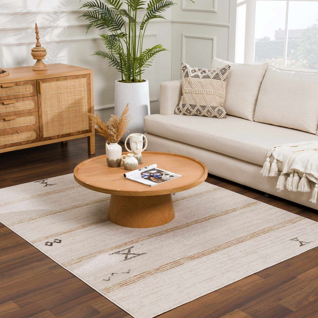 Hauteloom Limited Edition HPTKDEJA8A2 Cream Machine Made Polypropylene Rug