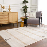 Hauteloom Limited Edition HPTKDEJA8A2 Cream Machine Made Polypropylene Rug