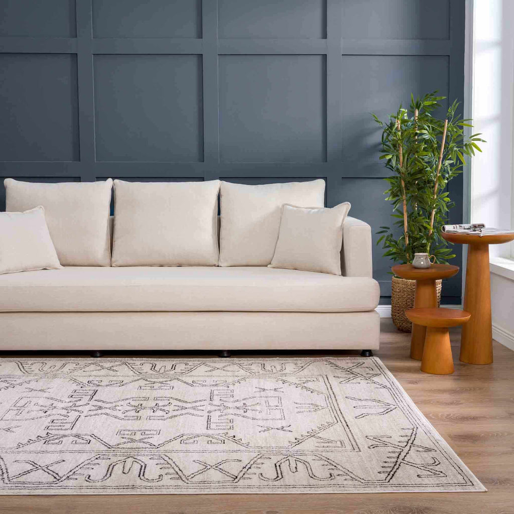 Hauteloom Limited Edition HPTKDIVYAA1 Cream Machine Made Polypropylene Rug