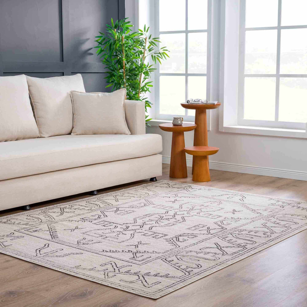 Hauteloom Limited Edition HPTKDIVYAA1 Cream Machine Made Polypropylene Rug