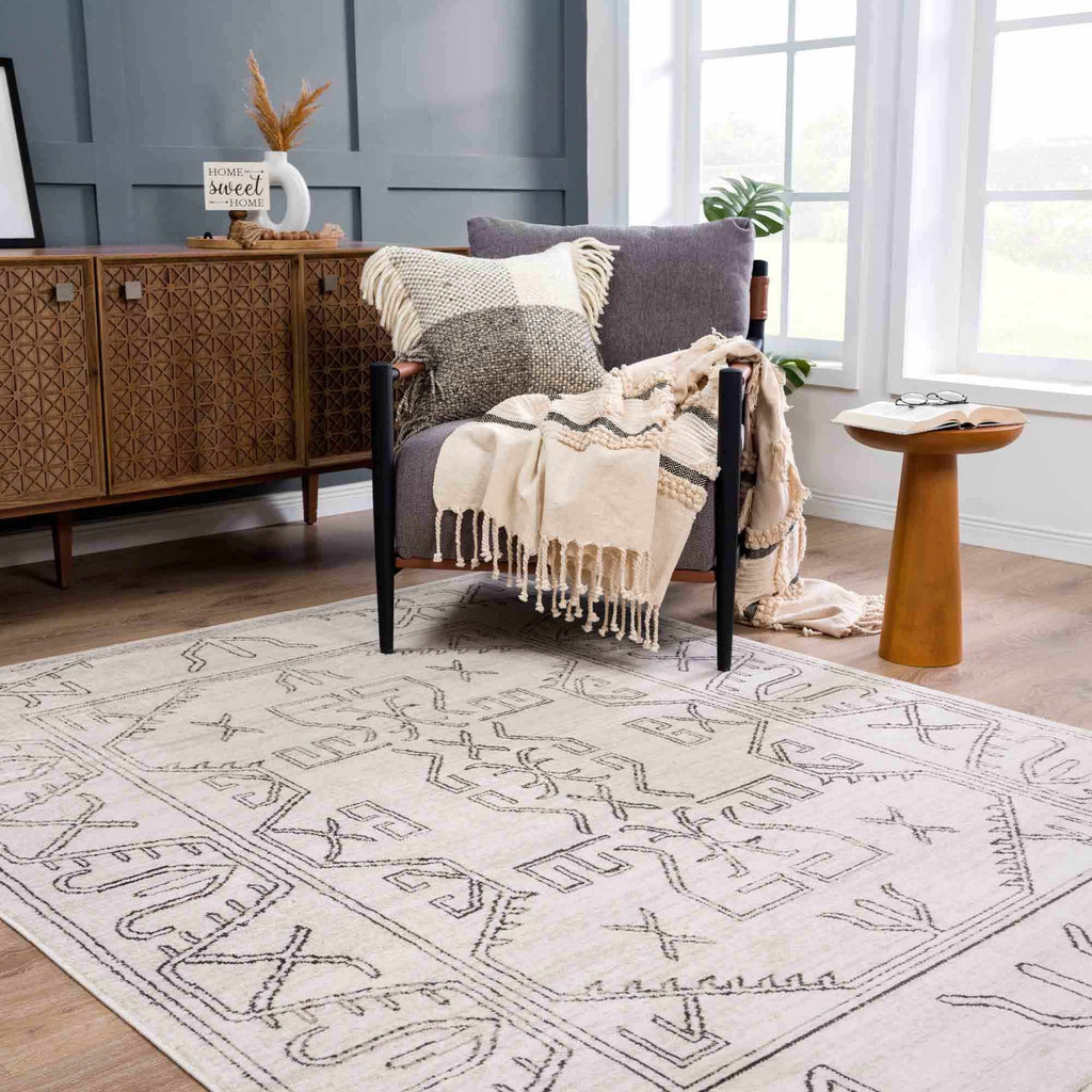 Hauteloom Limited Edition HPTKDIVYAA1 Cream Machine Made Polypropylene Rug