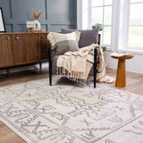 Hauteloom Limited Edition HPTKDIVYAA1 Cream Machine Made Polypropylene Rug