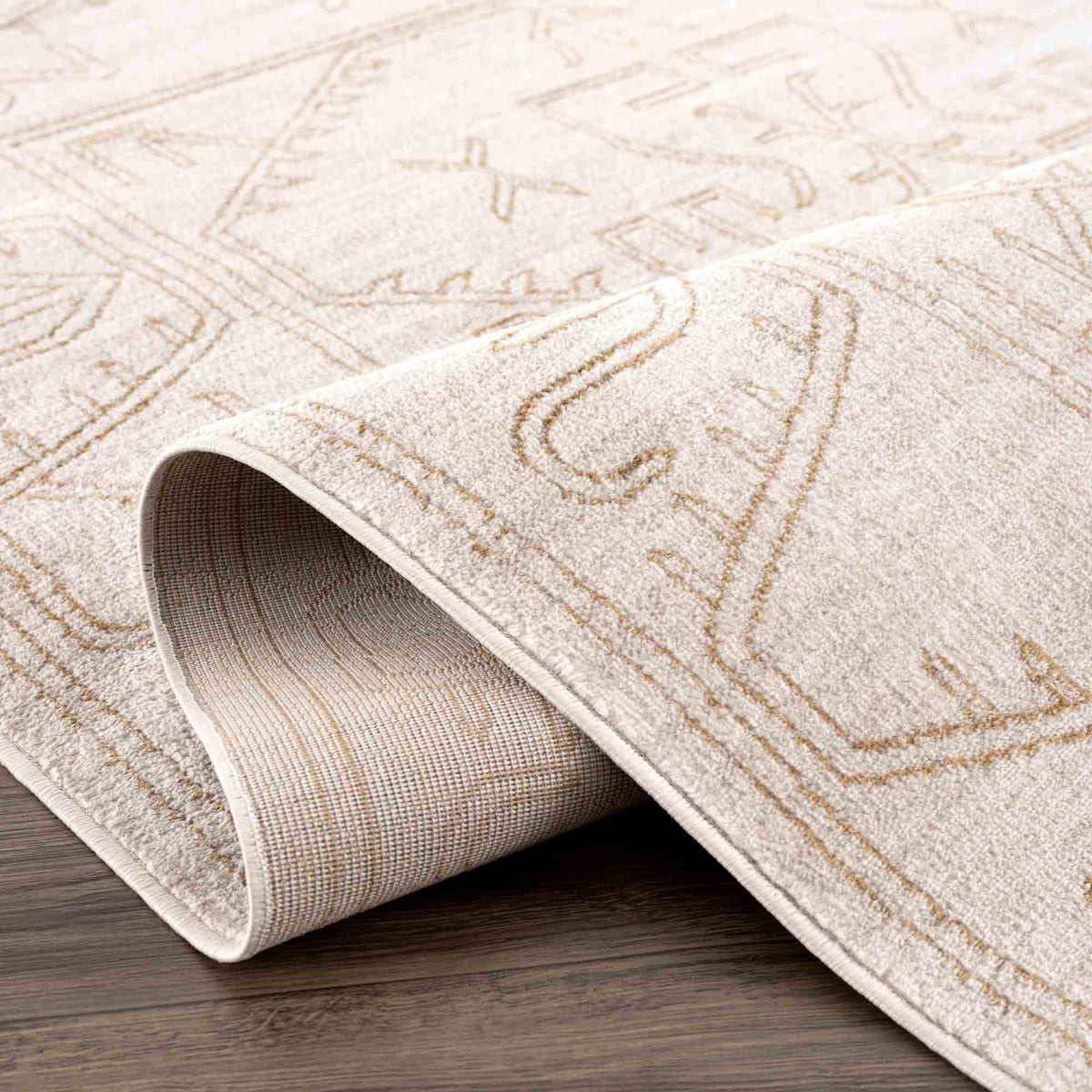 Hauteloom Limited Edition HPTKDIVYAA2 Cream Machine Made Polypropylene Rug