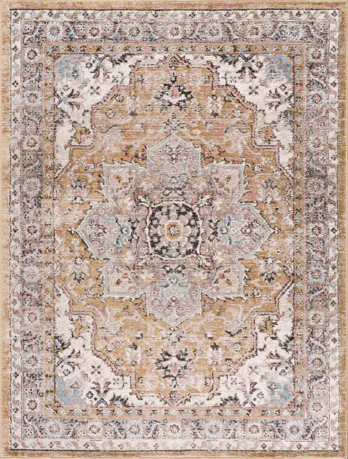 Hauteloom Albie HPTKALBIEA3 Gold Machine Made Polypropylene Rug
