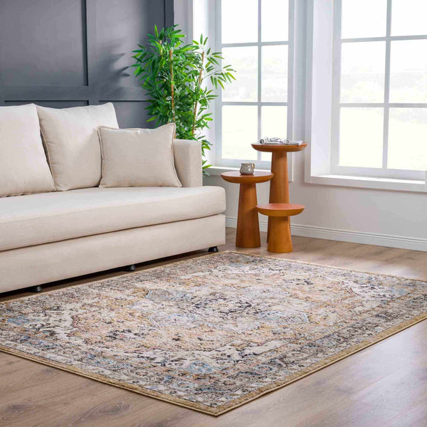 Hauteloom Albie HPTKALBIEA3 Gold Machine Made Polypropylene Rug