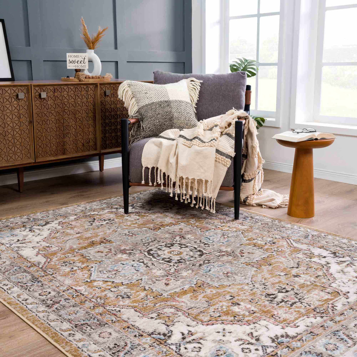 Hauteloom Albie HPTKALBIEA3 Gold Machine Made Polypropylene Rug