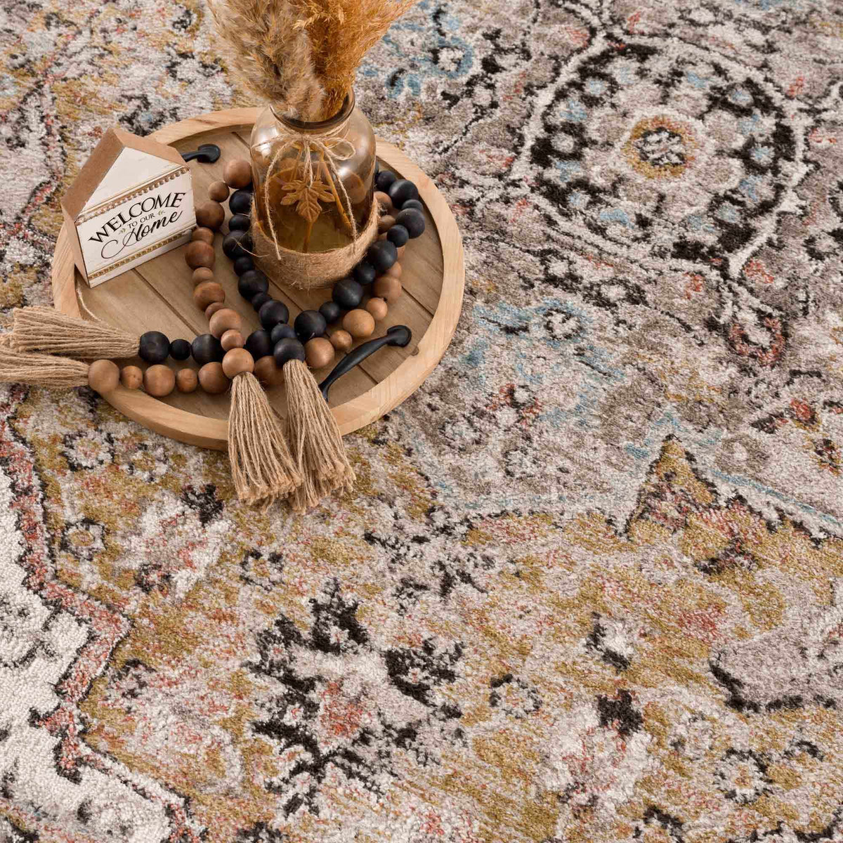 Hauteloom Albie HPTKALBIEA3 Gold Machine Made Polypropylene Rug