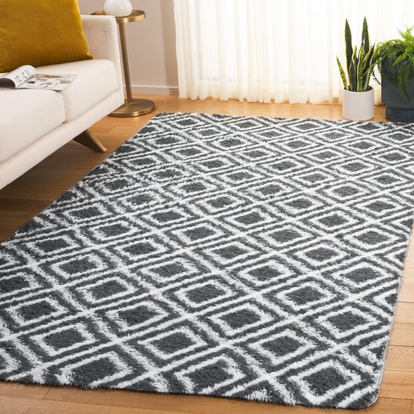 safavieh clearance rainbow shag rbo102h charcoal rug